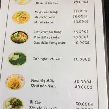 Thực đơn- Vương Coffee - Trường Sa