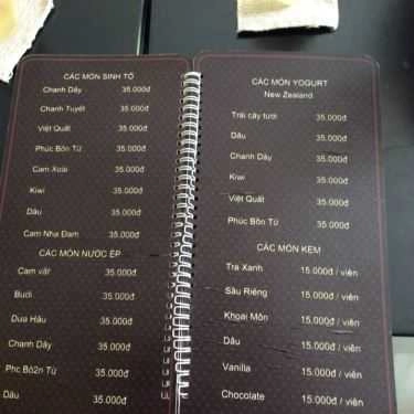 Thực đơn- Vương Coffee - Trường Sa