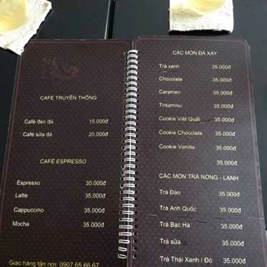 Thực đơn- Vương Coffee - Trường Sa