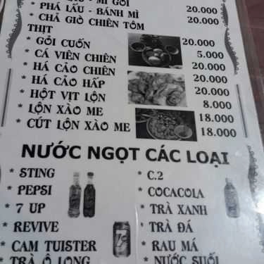 Thực đơn- Ăn vặt Vy - Phá Lấu & Hột Vịt Lộn Xào Me