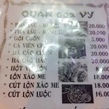 Thực đơn- Ăn vặt Vy - Phá Lấu & Hột Vịt Lộn Xào Me