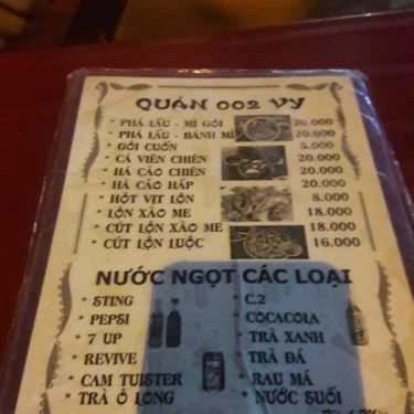 Thực đơn- Ăn vặt Vy - Phá Lấu & Hột Vịt Lộn Xào Me