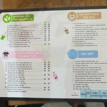 Thực đơn- Cafe Want Tea
