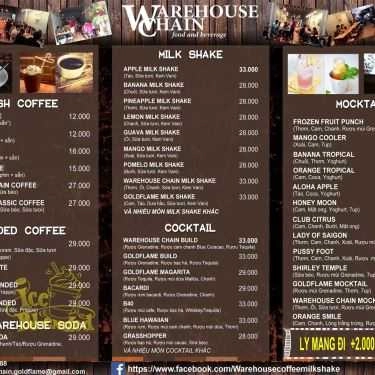 Tổng hợp- Warehouse Chain Coffee & Milk Shake