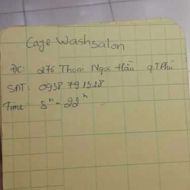 Tổng hợp- Washsalon Cafe