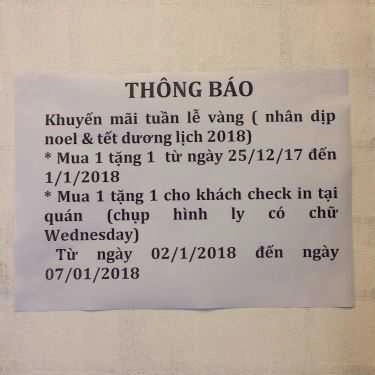 Tổng hợp- Cafe Wednesday Tea