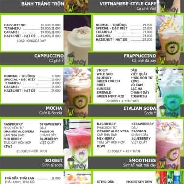Thực đơn- Ăn vặt Wendy Takeaway