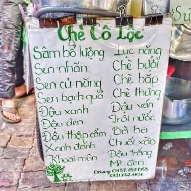 Thực đơn- Ăn vặt Xe Chè Bà Lộc - Đinh Tiên Hoàng