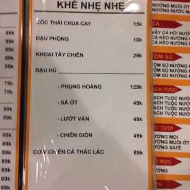 Thực đơn- Quán Nhậu Xiên Khè - Nướng & Lẩu - Võ Văn Kiệt