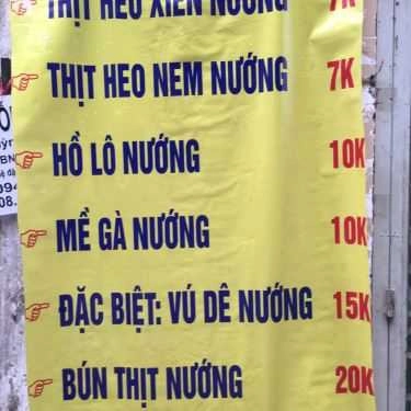 Thực đơn- Xiên Nướng 7k - Ăn Vặt Bình Dân