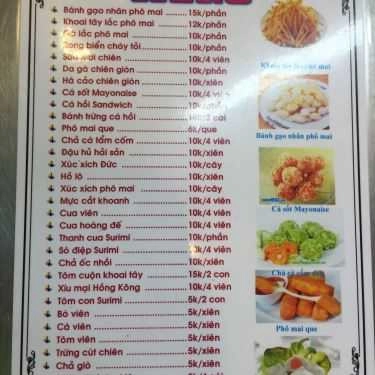 Thực đơn- Ăn vặt Xiên Que Đồng Khởi
