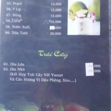 Thực đơn- Xin Chào Cafe