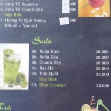 Thực đơn- Xin Chào Cafe