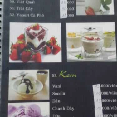 Thực đơn- Xin Chào Cafe