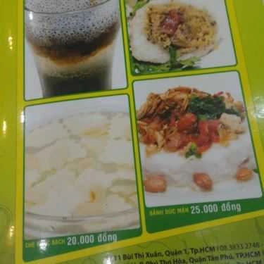 Thực đơn- Ăn vặt Xôi Chè Bùi Thị Xuân - Vườn Lài