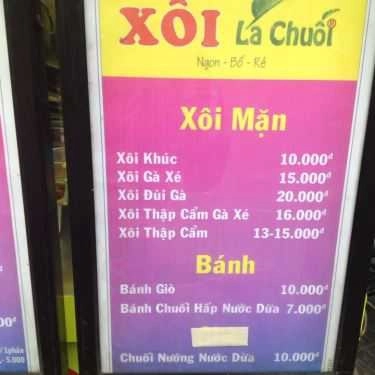 Thực đơn- Ăn vặt Xôi Lá Chuối - Phan Xích Long
