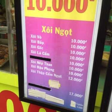 Thực đơn- Ăn vặt Xôi Lá Chuối - Phan Xích Long