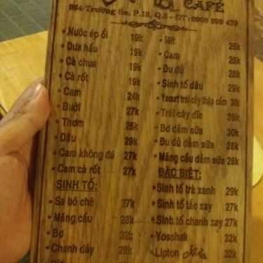 Thực đơn- Xưa Cafe - Hoa Sữa