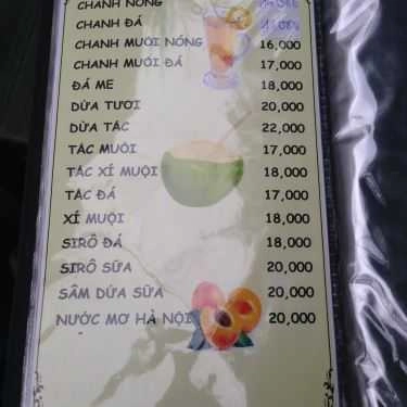 Thực đơn- Xưa Cafe - Hoa Mai
