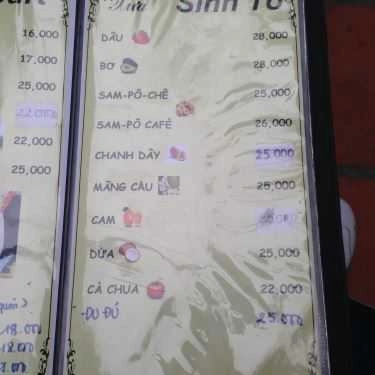 Thực đơn- Xưa Cafe - Hoa Mai