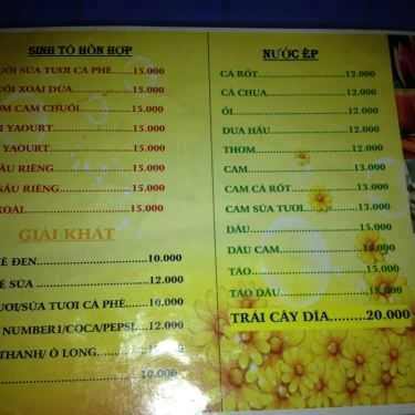 Thực đơn- Cafe Yaourt Trái Cây 69 - Phạm Văn Đồng