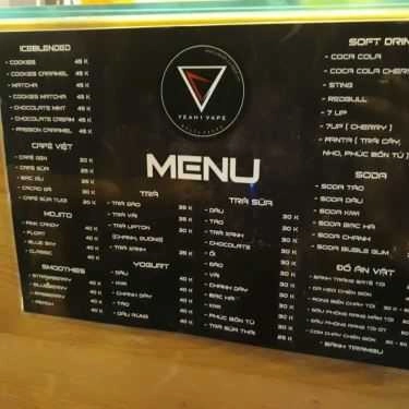 Thực đơn- Yeah 1 Vape Cafe