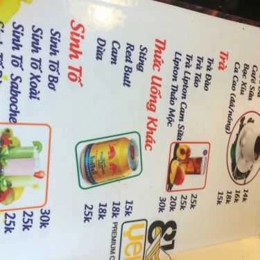 Thực đơn- 81 Yellow Coffee House