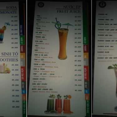 Thực đơn- Yes! Coffee Land