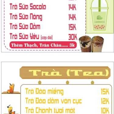 Thực đơn- Yêu - Cafe, Trà Sữa & Ăn Vặt