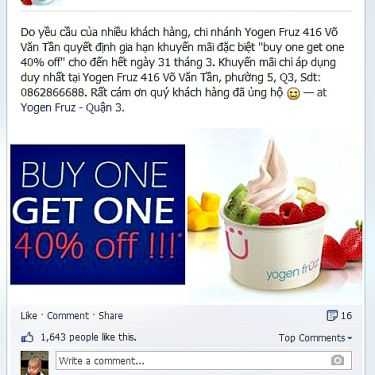 Tổng hợp- Cafe Yogen Fruz - Vincom Center