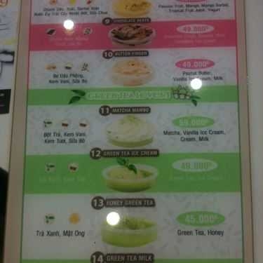 Thực đơn- Cafe Yogo Smoothies - Vincom Center