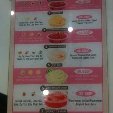 Thực đơn- Cafe Yogo Smoothies - Vincom Center