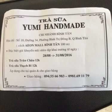 Tổng hợp- Ăn vặt Yumi Handmade - Trà Sữa Thái - Đường Số 34