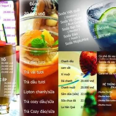 Thực đơn- Z9 Coffee - Lũy Bán Bích