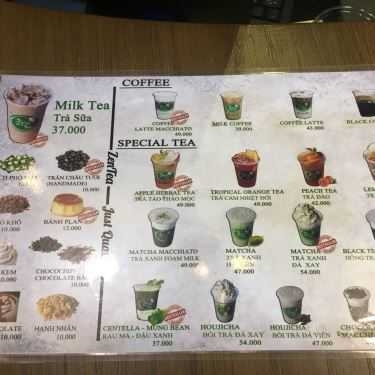 Thực đơn- Cafe ZEN Tea - Ngô Đức Kế