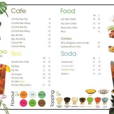 Thực đơn- Zentopia Coffee