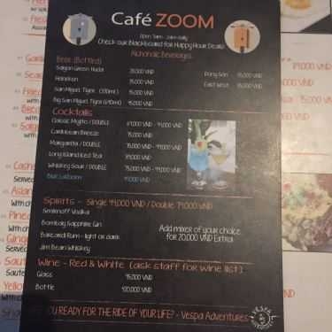 Thực đơn- Zoom Cafe