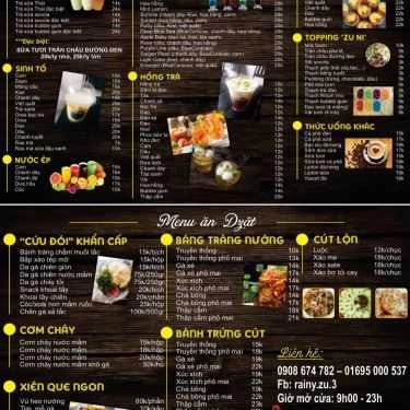 Thực đơn- Cafe Zu Ni - Trà Sữa & Ăn Vặt