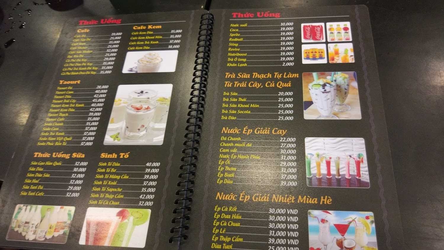 Thực đơn- Quán Ăn SaSin - Mì Cay 7 Cấp Độ Hàn Quốc - Sư Vạn Hạnh
