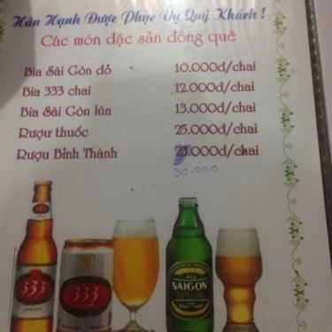 Thực đơn- Quán Ăn Quán 68 - Tỉnh Lộ 2