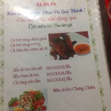 Thực đơn- Quán Ăn Quán 68 - Tỉnh Lộ 2