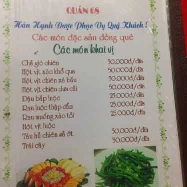 Thực đơn- Quán Ăn Quán 68 - Tỉnh Lộ 2