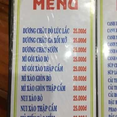 Thực đơn- Quán Ăn Quán A Chen - Cơm Chiên