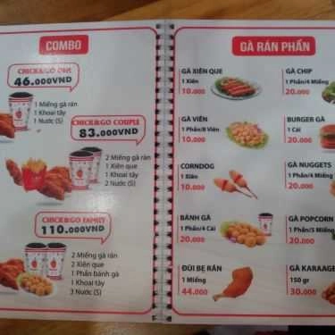 Thực đơn- Quán Ăn Gà Rán Chick & Go