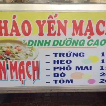 Thực đơn- Quán Ăn Cháo Yến Mạch