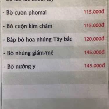 Thực đơn- Quán Ăn Ba Hưng Quán - Ẩm Thực Thuần Việt