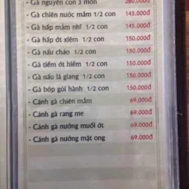 Thực đơn- Quán Ăn Ba Hưng Quán - Ẩm Thực Thuần Việt