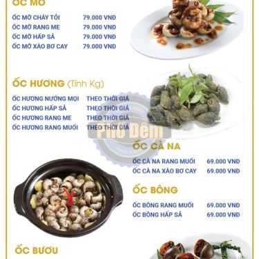 Thực đơn- Nhà Hàng Phố Đêm - Food & Beer