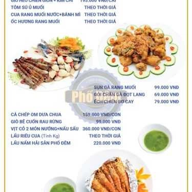 Thực đơn- Nhà Hàng Phố Đêm - Food & Beer