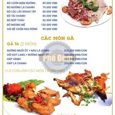 Thực đơn- Nhà Hàng Phố Đêm - Food & Beer